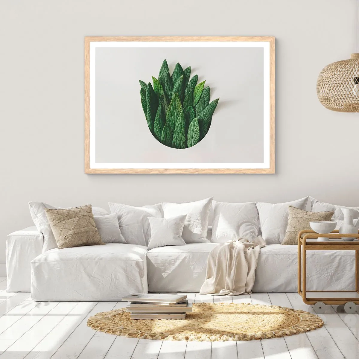 Poster in einem Rahmen aus heller Eiche - Ungebremste Neugier - 70x50 cm