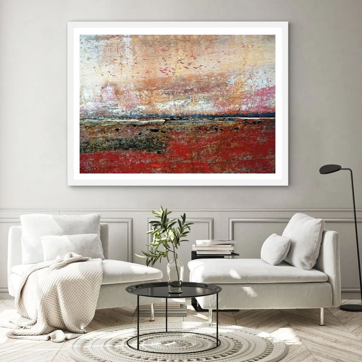 Poster in einem weißen Rahmen - Vielleicht liegt es am Meer - 100x70 cm