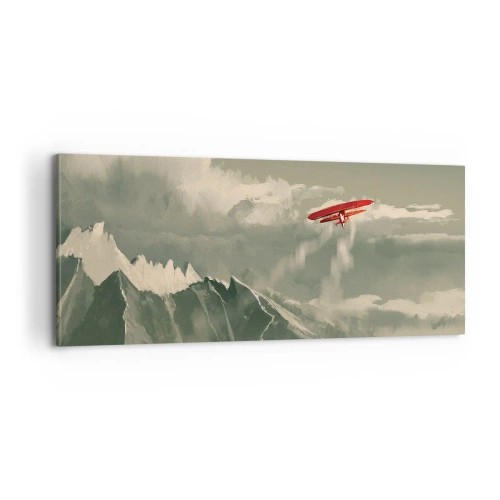 Bild auf Leinwand - Leinwandbild - Furchtloser Pionier - 100x40 cm