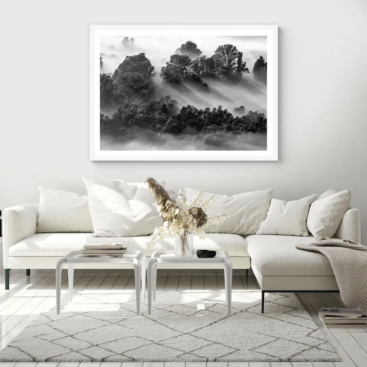 Poster in einem weißen Rahmen - Aufstehend aus dem Schlaf - 100x70 cm