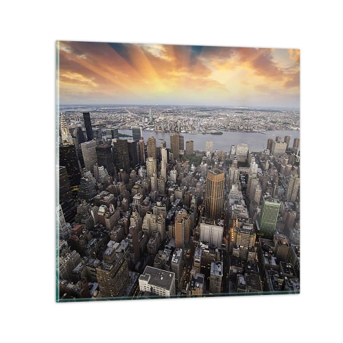 Glasbild - Bild auf glas - Das schlagende Herz unserer Zeit - 30x30 cm