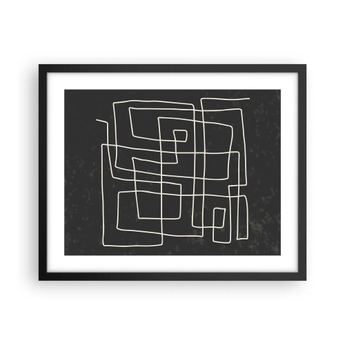 Poster in einem schwarzem Rahmen - Nicht so einfach - 50x40 cm