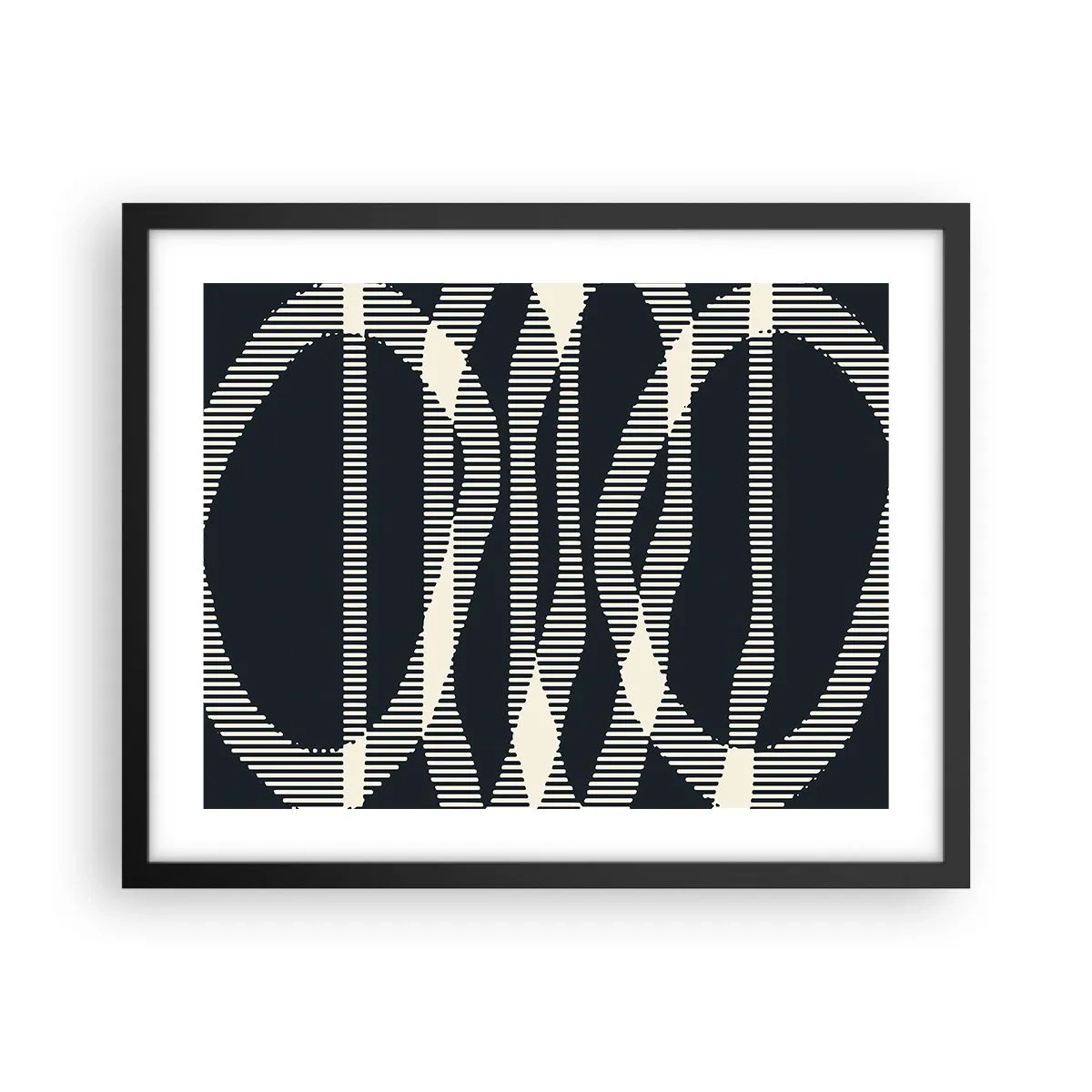 Poster in einem schwarzem Rahmen - Ein Versuch, die Dunkelheit zu durchbrechen - 50x40 cm