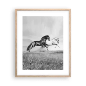 Poster in einem Rahmen aus heller Eiche - Engel und Dämonen - 40x50 cm