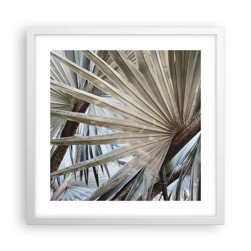 Poster in einem weißen Rahmen - Fans in den Tropen - 40x40 cm