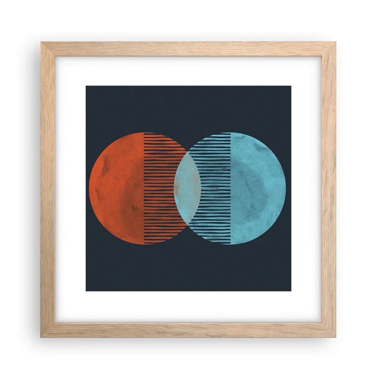 Poster in einem Rahmen aus heller Eiche - Astronomische Fantasie - 30x30 cm