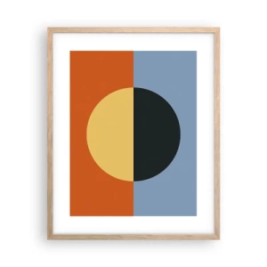Poster in einem Rahmen aus heller Eiche - Eine Komposition aus Wärme und Kühle - 40x50 cm
