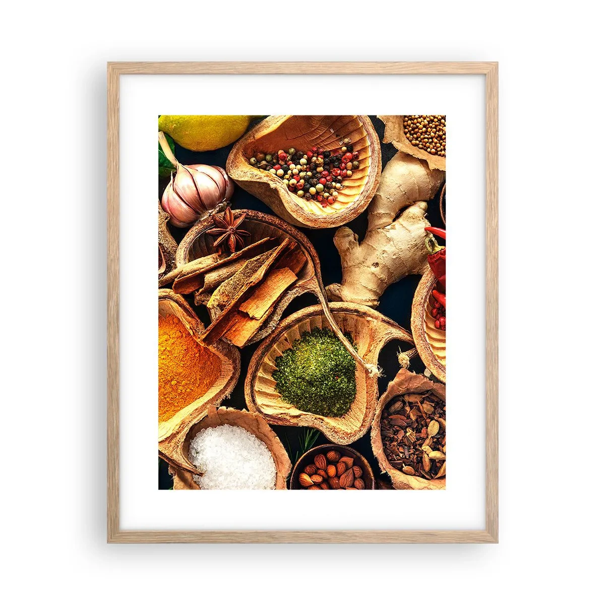 Poster in einem Rahmen aus heller Eiche - Nimm was du willst - 40x50 cm