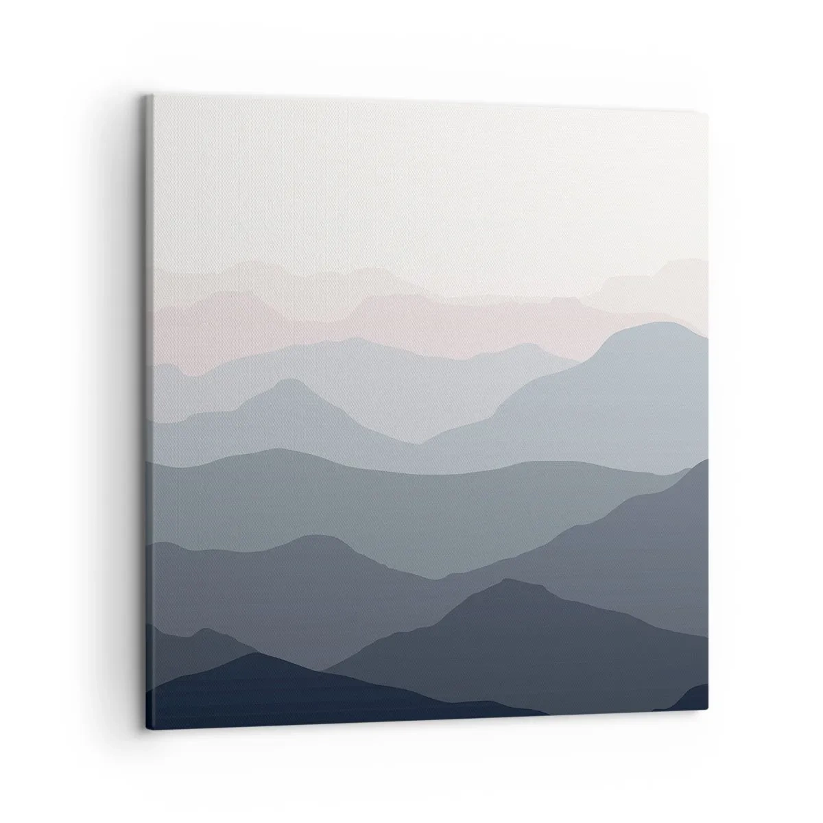 Bild auf Leinwand - Leinwandbild - Wellen der Berge - 50x50 cm