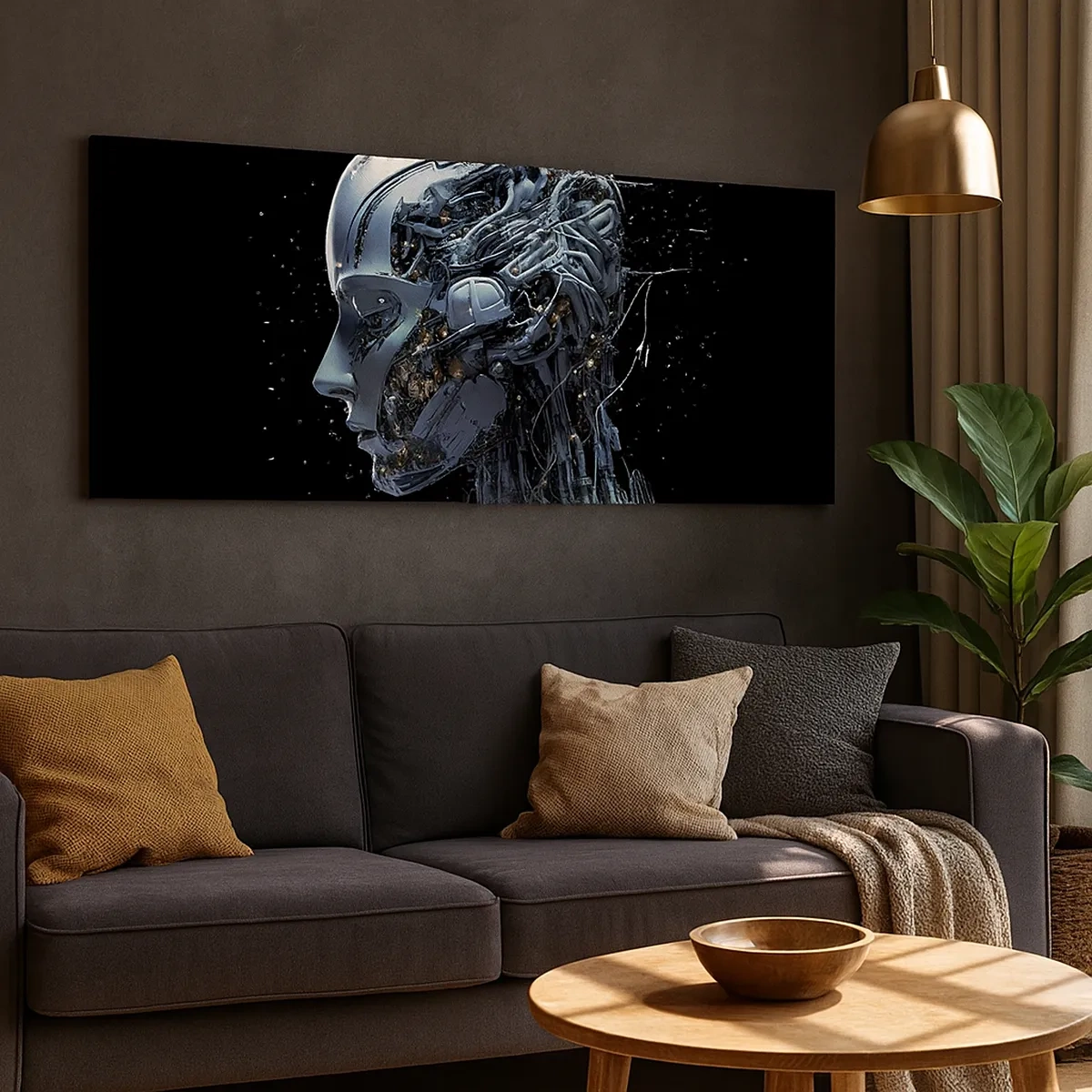 Bild auf Leinwand - Leinwandbild - Technologie ist eine Frau - 30x30 cm