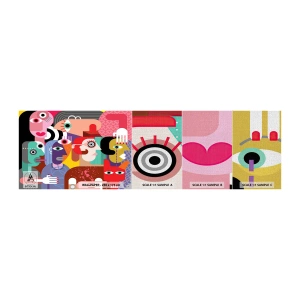 Fototapeten Muster Premium Canvas - Wir sind von Herrn Picasso - Abstraktion, Kubismus, Menschen - 100x30 cm