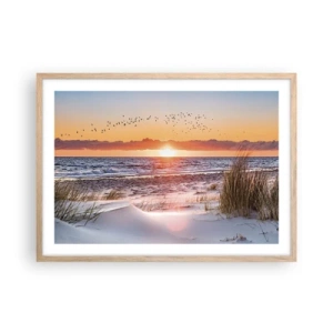 Poster in einem Rahmen aus heller Eiche - Horizontale Landschaft - 70x50 cm