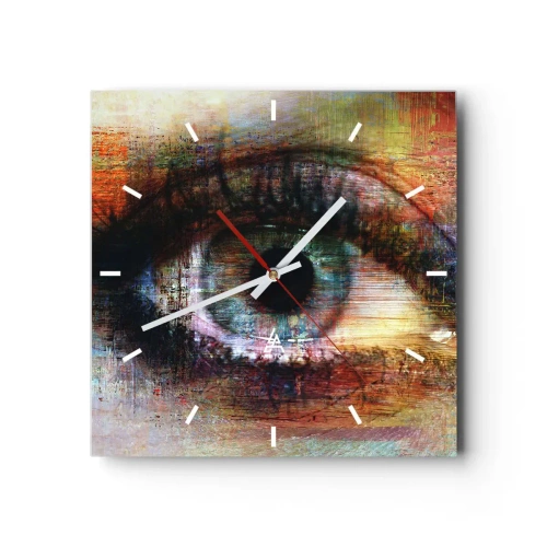 Wanduhr - Glasuhr - Du kannst in die Seele sehen - 40x40 cm