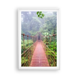 Poster in einem weißen Rahmen - Über den Kronen aufgehängt - 61x91 cm