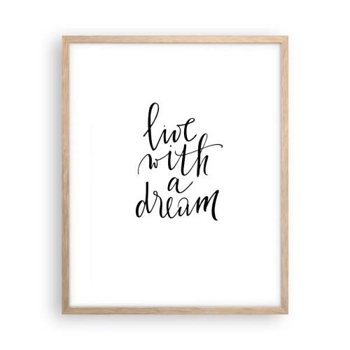 Poster in einem Rahmen aus heller Eiche - Na sicher - 40x50 cm