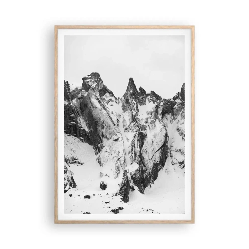 Poster in einem Rahmen aus heller Eiche - Gefährlicher Granitgrat - 70x100 cm