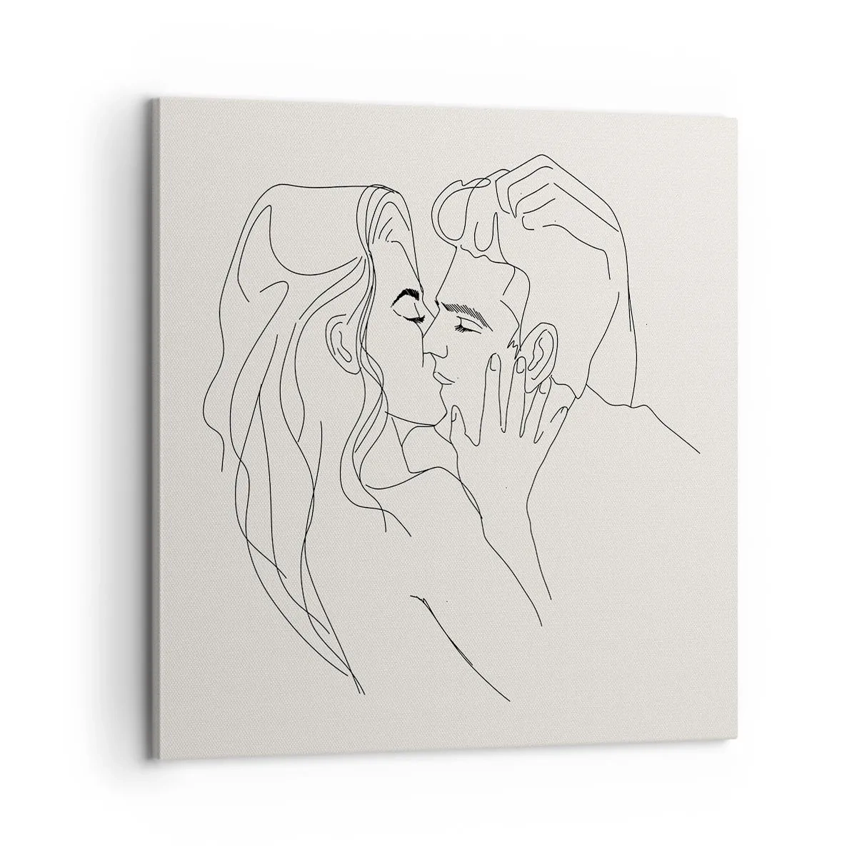 Bild auf Leinwand - Leinwandbild - Verstrickt im Gefühl - 60x60 cm