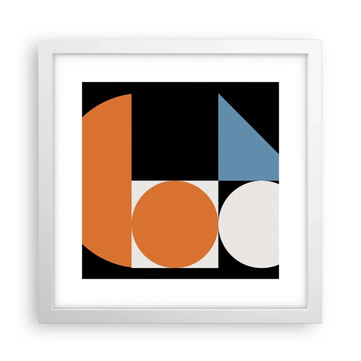 Poster in einem weißen Rahmen - Bebilderte Anordnung - 30x30 cm