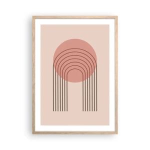 Poster in einem Rahmen aus heller Eiche - Unwiderstehliche Anziehungskraft - 50x70 cm