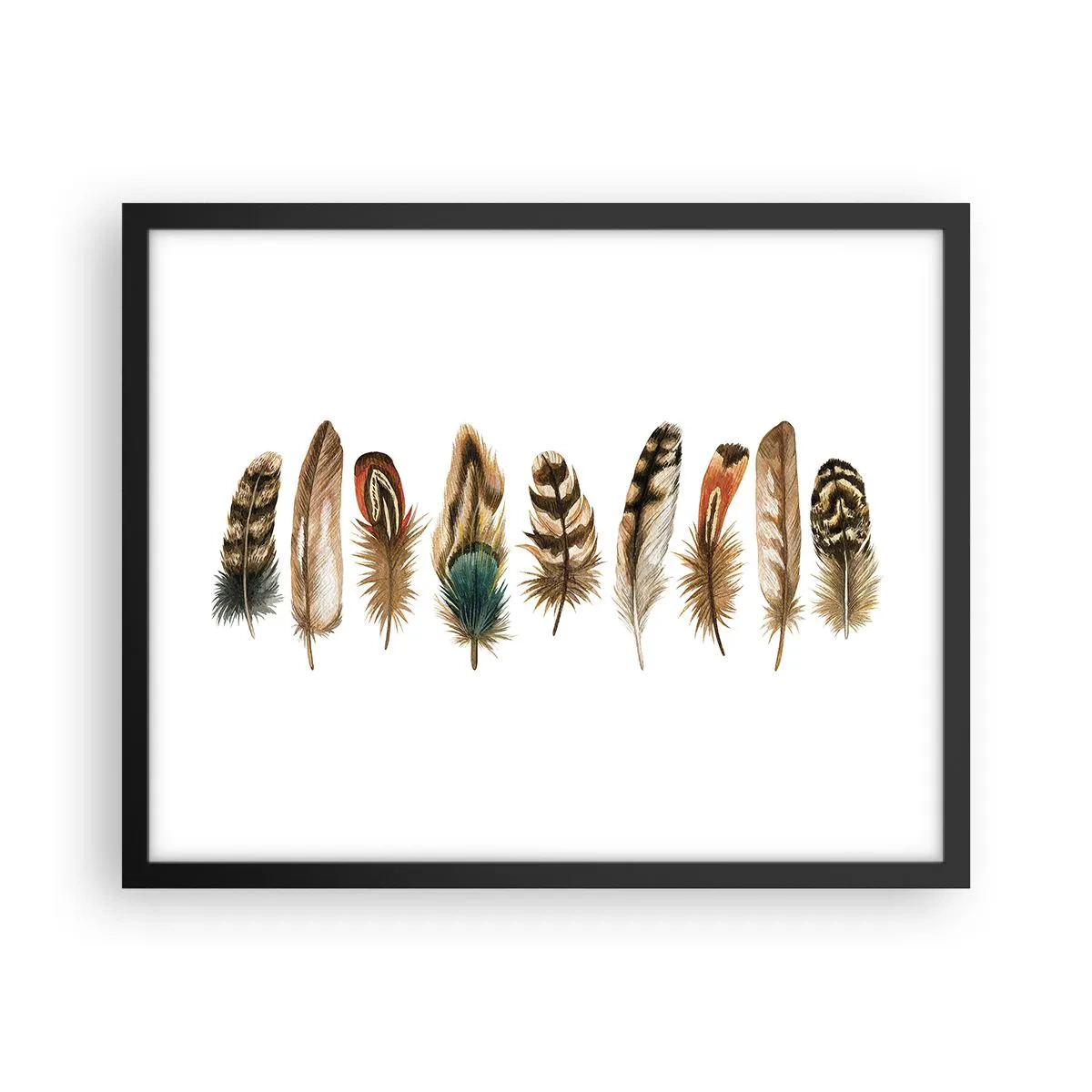 Poster in einem schwarzem Rahmen - Eine federleichte Variante - 50x40 cm