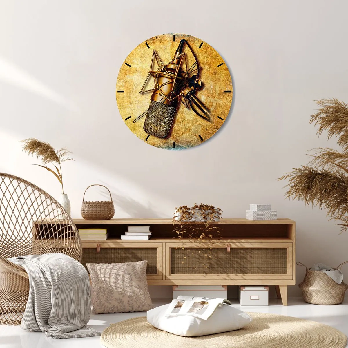 Wanduhr - Glasuhr - Die goldenen Jahre des Radios - 40x40 cm