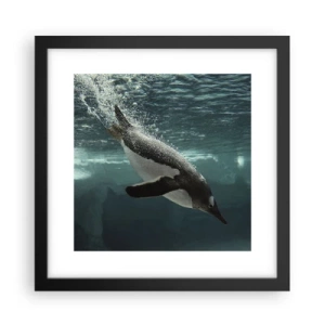 Poster in einem schwarzem Rahmen - Willkommen in meiner Welt - 30x30 cm