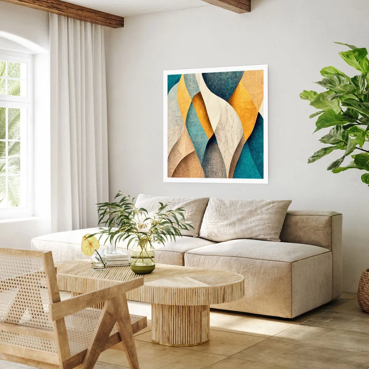 Poster - Rhythmus und Welle - 40x40 cm