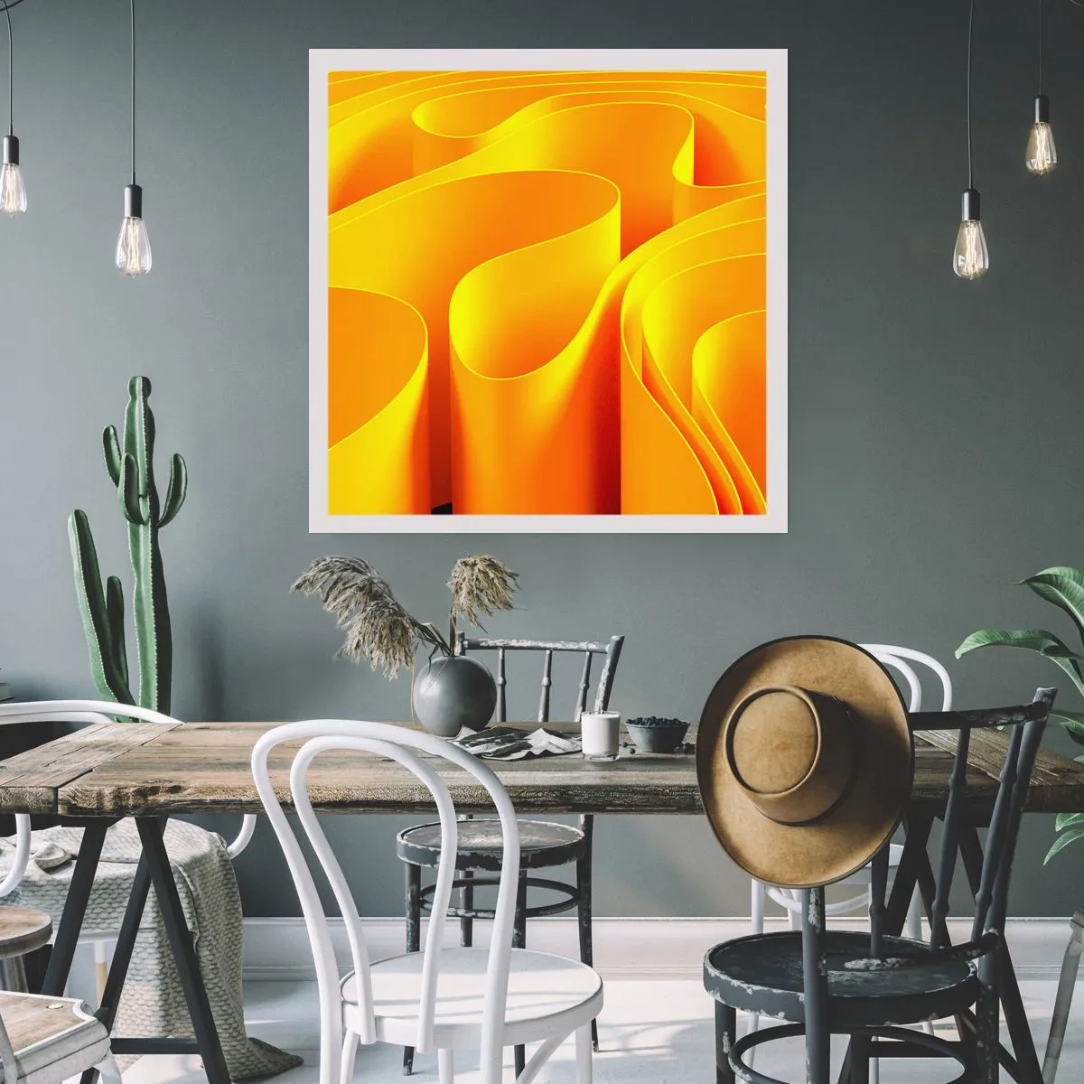 Poster - Wie Sonnenwellen - 30x30 cm