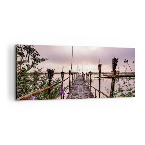 Bild auf Leinwand - Leinwandbild - Frieden und Ruhe Asiens - 100x40 cm