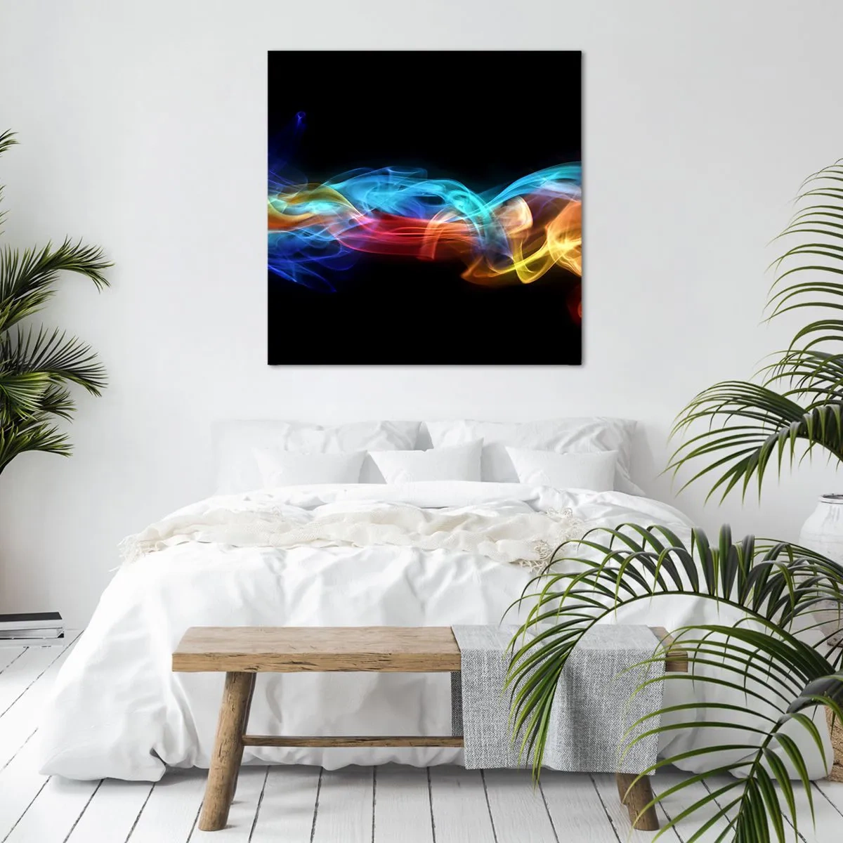 Bild auf Leinwand - Leinwandbild - Regenbogentanz der Nebel - 40x40 cm