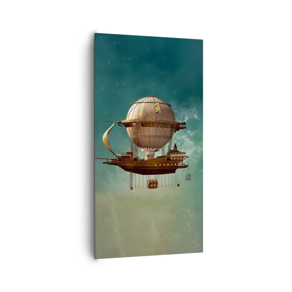 Bild auf Leinwand - Leinwandbild - Jules Verne sagt Hallo - 65x120 cm