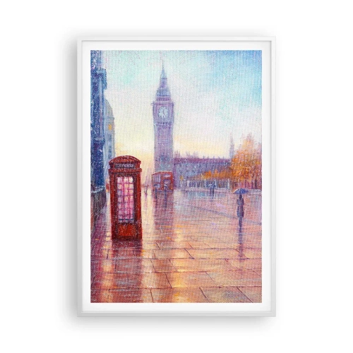 Poster in einem weißen Rahmen - Londoner Herbsttag - 70x100 cm