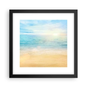 Poster in einem schwarzem Rahmen - Großes Blau - 30x30 cm