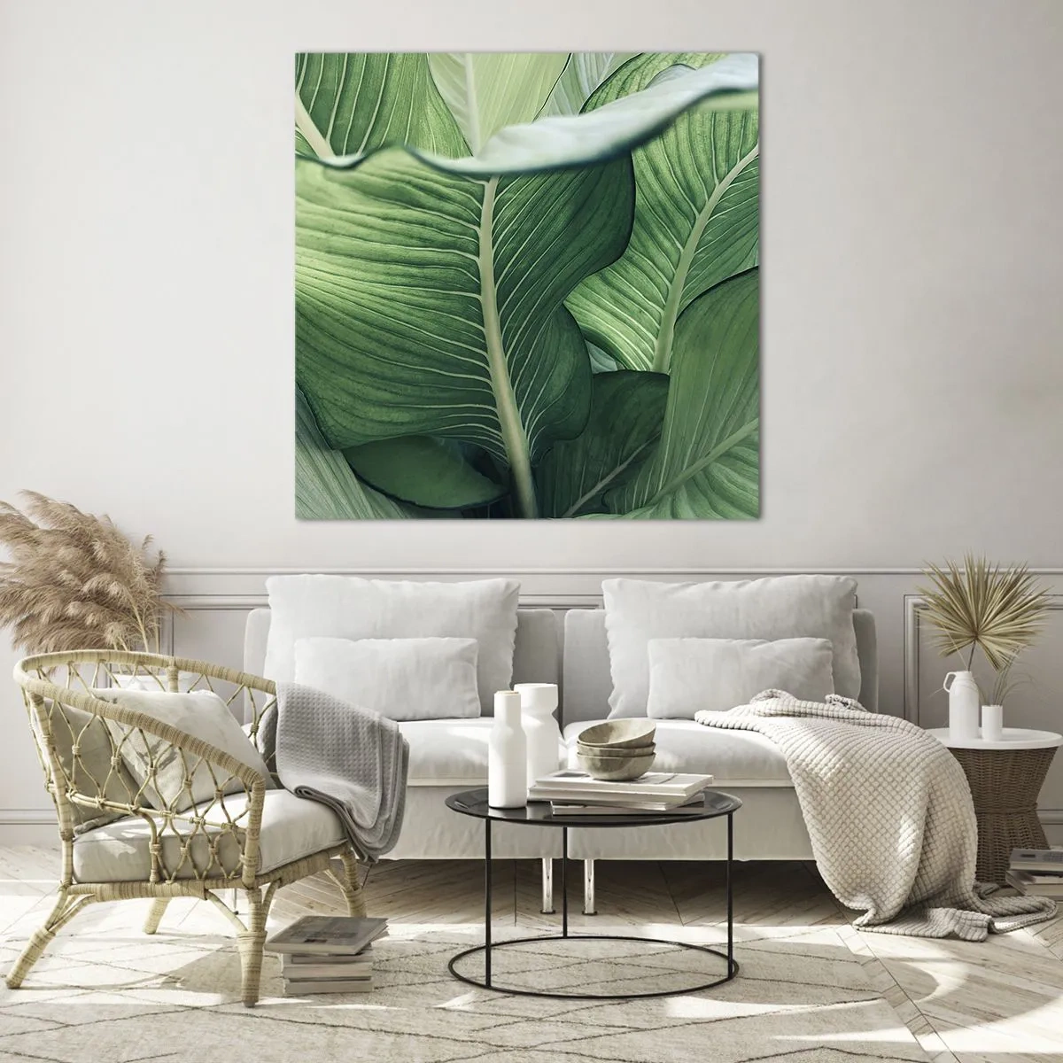 Glasbild - Bild auf glas - Intensiv grünes Leben - 30x30 cm