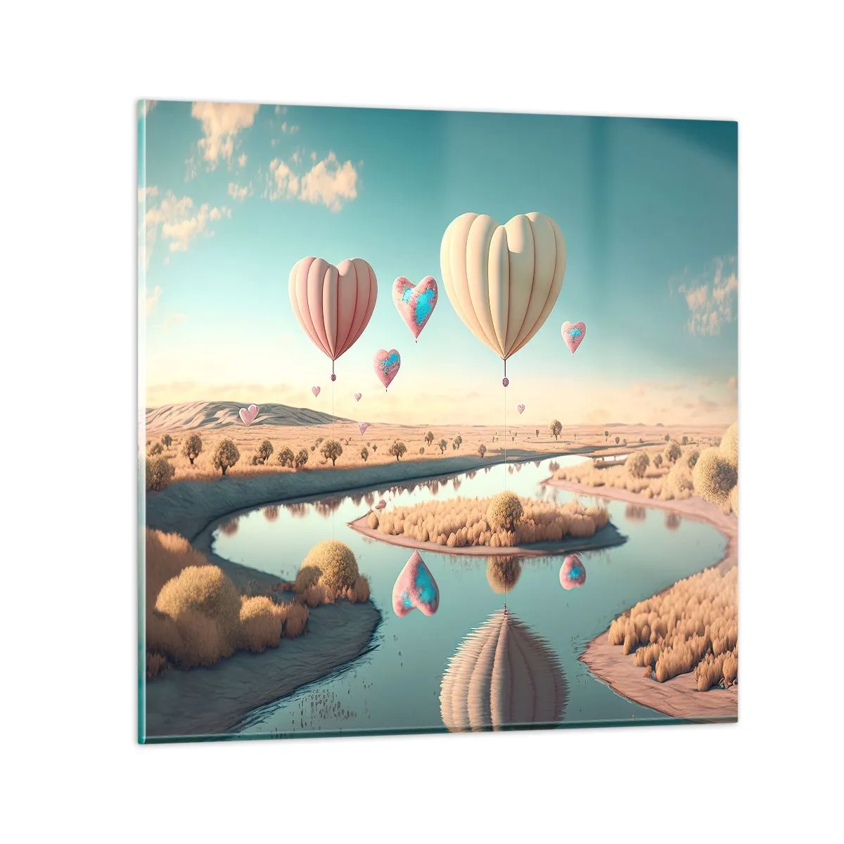 Glasbild - Bild auf glas - Dank Liebe steigt man auf - 30x30 cm