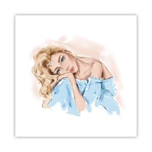 Poster - Verträumt im Blau - 40x40 cm