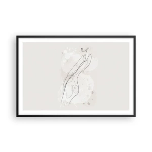 Poster in einem schwarzem Rahmen - Der Blick schweift - 91x61 cm