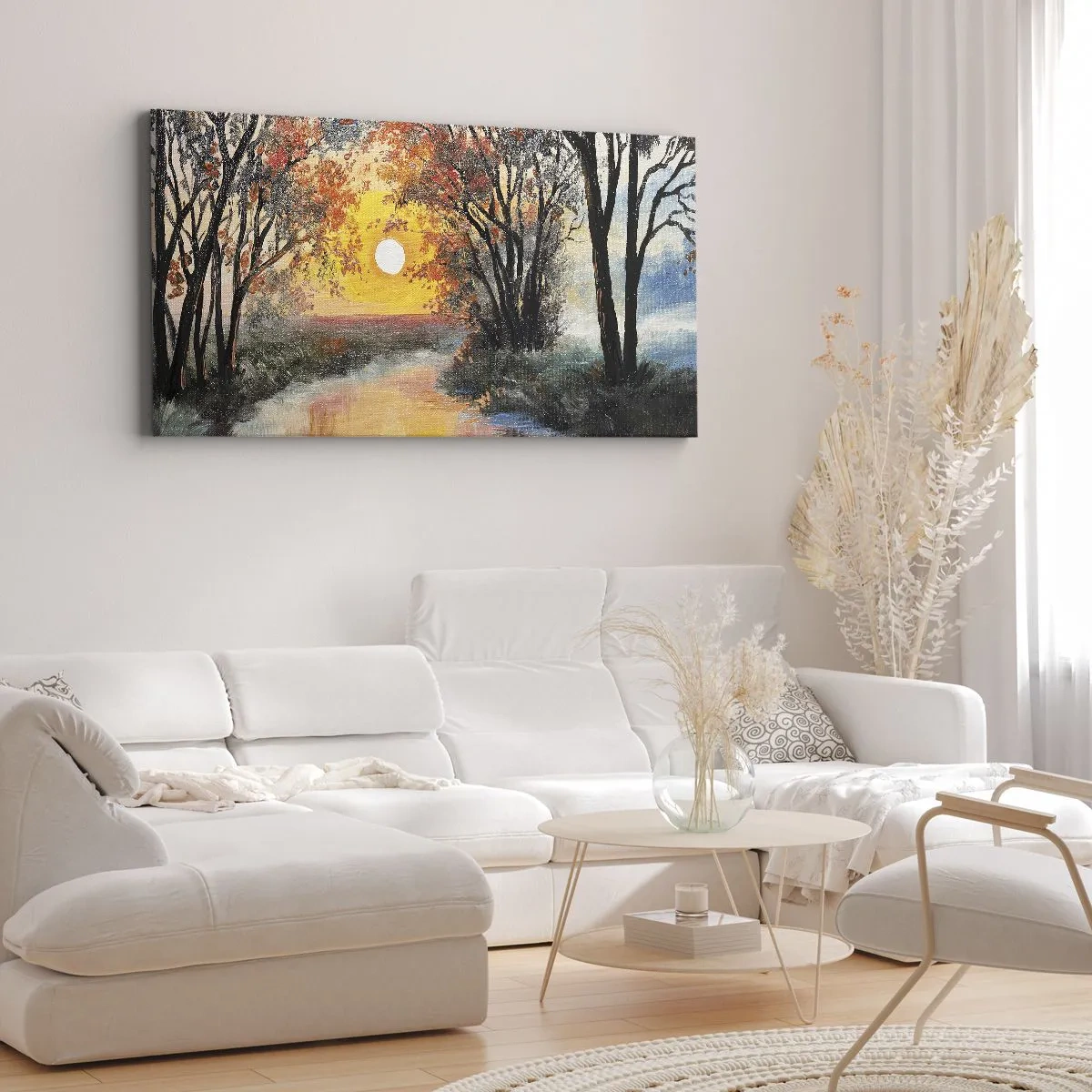 Bild auf Leinwand - Leinwandbild - Herbststimmung - 90x30 cm