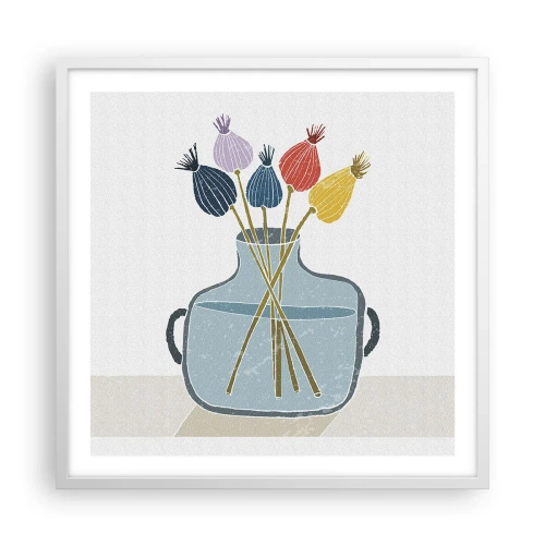 Poster in einem weißen Rahmen - Es ist mucksmäuschenstill - 60x60 cm