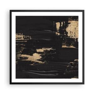 Poster in einem schwarzem Rahmen - Spur einer Berührung - 60x60 cm