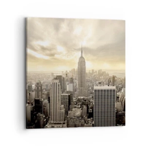 Bild auf Leinwand - Leinwandbild - New York aus Grau - 70x70 cm