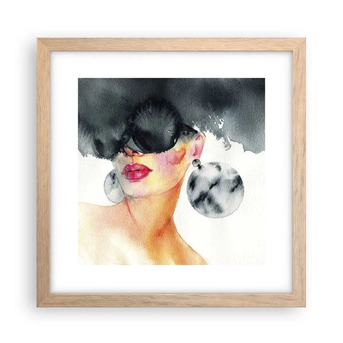 Poster in einem Rahmen aus heller Eiche - Das Geheimnis der Eleganz - 30x30 cm