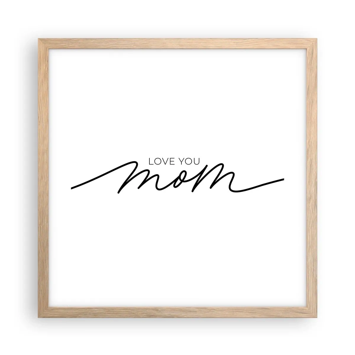 Poster in einem Rahmen aus heller Eiche - Große Emotionen - 40x40 cm