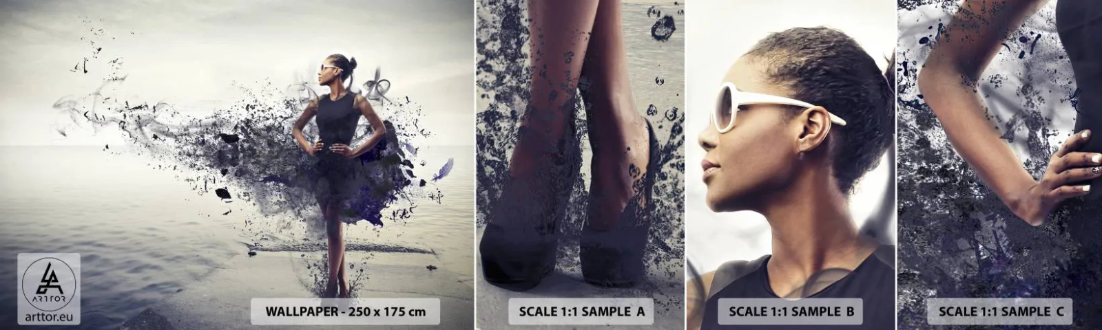 Fototapetenmuster Standard Eco - Afrikanische Venus - Frau, Abstraktion, Modell - 100x30 cm