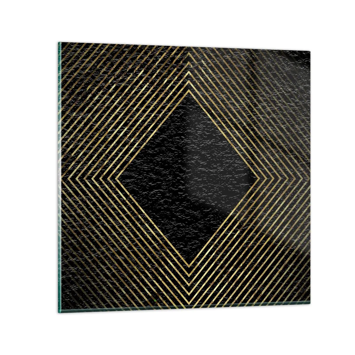 Glasbild - Bild auf glas - Geometrie im glamourösen Stil - 40x40 cm