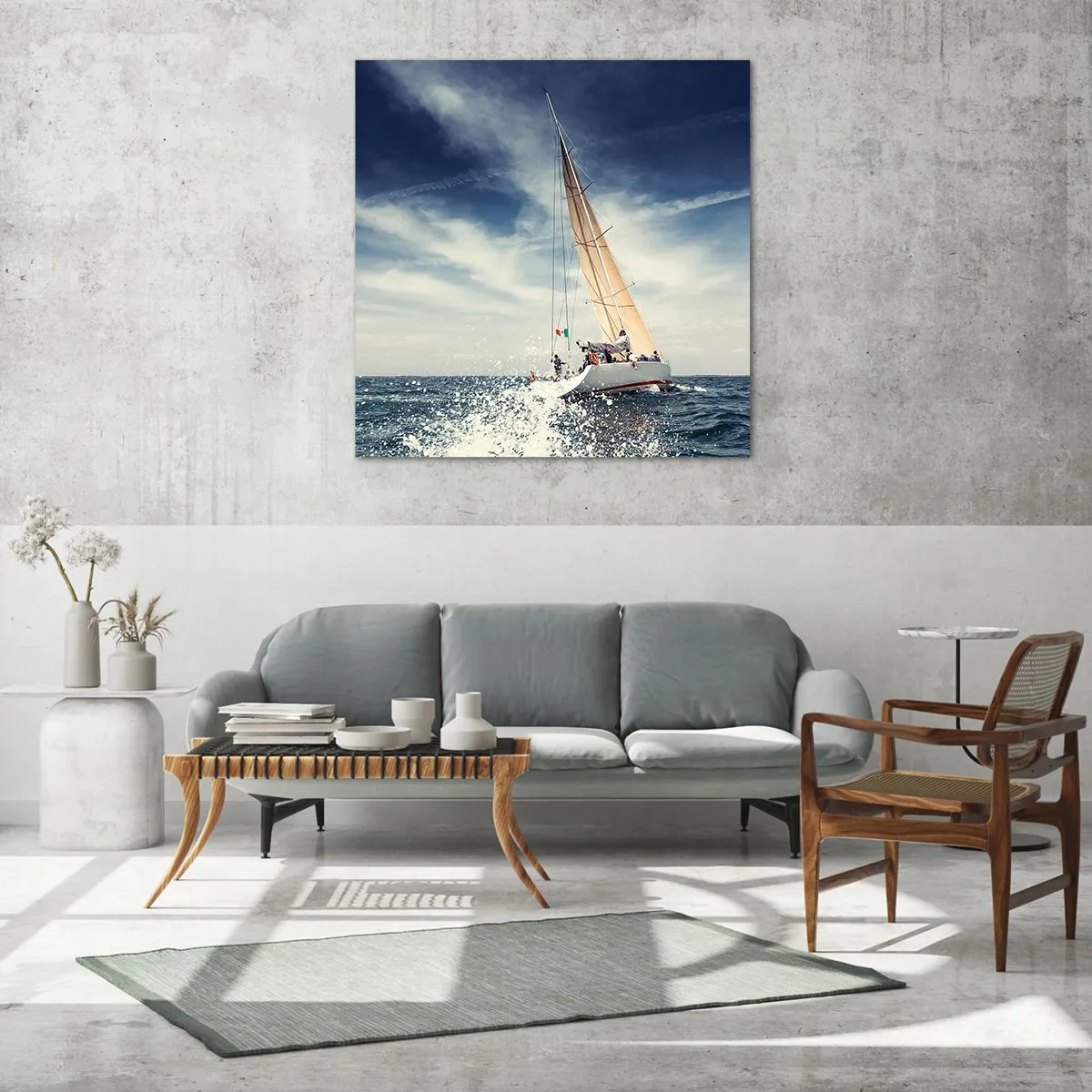 Glasbild - Bild auf glas - Sie werden uns nicht einholen! - 70x70 cm