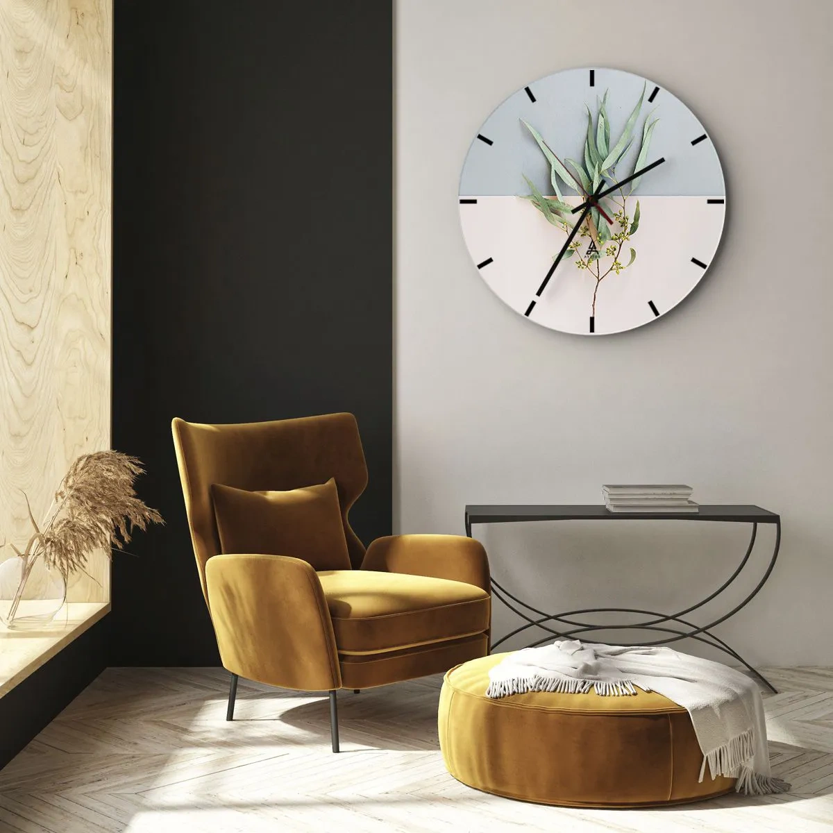 Wanduhr - Glasuhr - Pastellige Subtilität - 30x30 cm