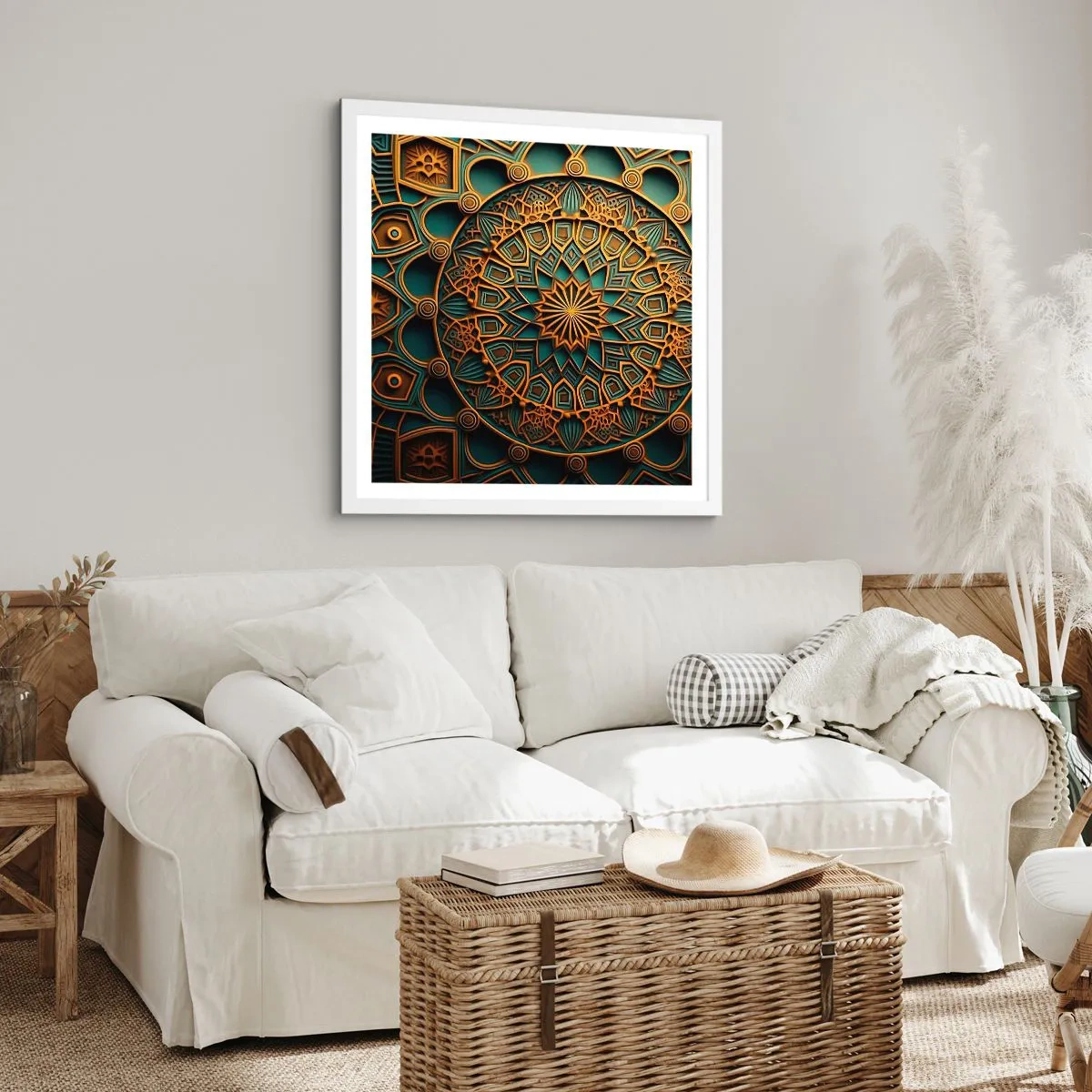 Poster in einem weißen Rahmen - In arabischer Atmosphäre - 60x60 cm