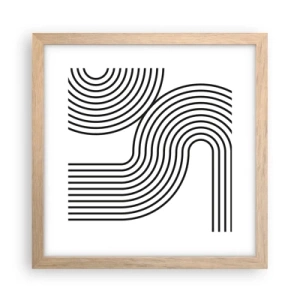 Poster in einem Rahmen aus heller Eiche - An der Kurve - 30x30 cm