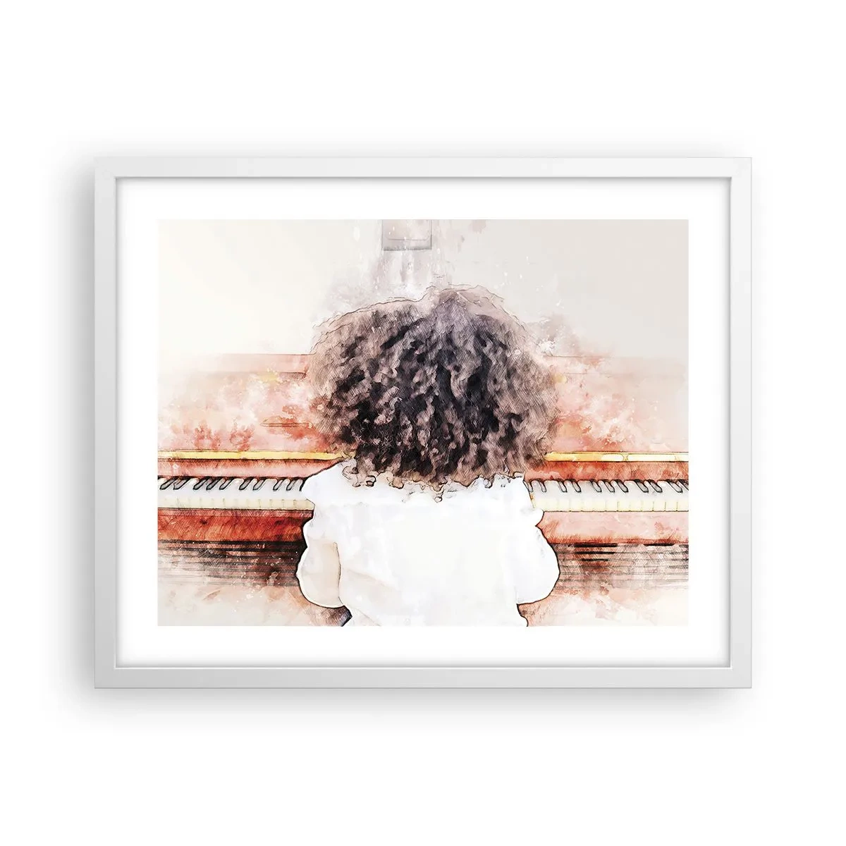 Poster in einem weißen Rahmen - In der neuen Welt - 50x40 cm